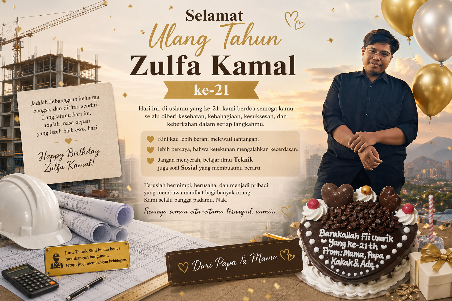 Doa di Ulang Tahun Zulfa Kamal, ke-21